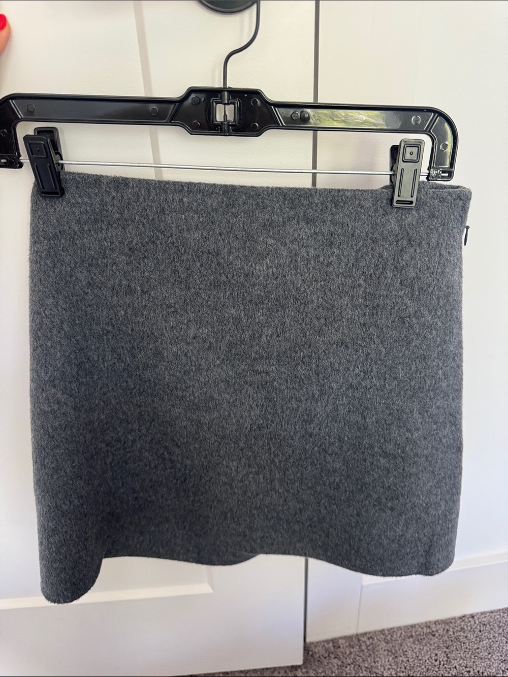 Theory Heather Gray Knit Mini Skirt